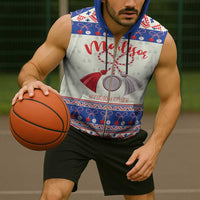 Personalized Moldova Christmas Sleeveless Zip Hoodie Martisor Moldova Traditional - Wonder Print Shop