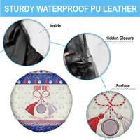 Personalized Moldova Christmas Spare Tire Cover Martisor Moldova Traditional - Wonder Print Shop