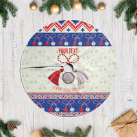 Personalized Moldova Christmas Tree Skirt Martisor Moldova Traditional - Wonder Print Shop
