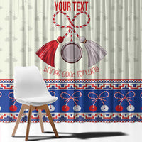 Personalized Moldova Christmas Window Curtain Martisor Moldova Traditional - Wonder Print Shop