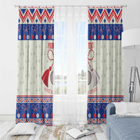 Personalized Moldova Christmas Window Curtain Martisor Moldova Traditional - Wonder Print Shop