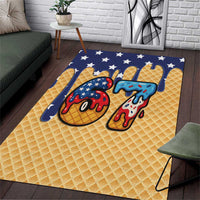 American Flag Ice Cream Drip Area Rug 67 Meme Gen Alpha Slang Tee - Wonder Print Shop