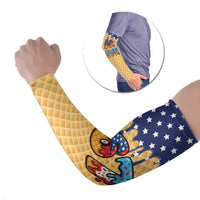 American Flag Ice Cream Drip Arm Sleeves 67 Meme Gen Alpha Slang Tee - Wonder Print Shop