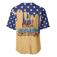 American Flag Ice Cream Drip Baseball Jersey 67 Meme Gen Alpha Slang Tee - Wonder Print Shop