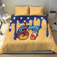 American Flag Ice Cream Drip Bedding Set 67 Meme Gen Alpha Slang Tee - Wonder Print Shop