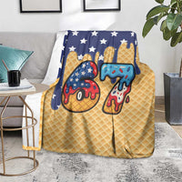 American Flag Ice Cream Drip Blanket 67 Meme Gen Alpha Slang Tee - Wonder Print Shop