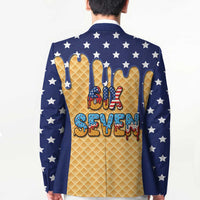 American Flag Ice Cream Drip Blazer 67 Meme Gen Alpha Slang Tee - Wonder Print Shop
