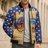 American Flag Ice Cream Drip Bomber Puffer Jacket 67 Meme Gen Alpha Slang Tee - Wonder Print Shop