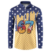 American Flag Ice Cream Drip Button Sweatshirt 67 Meme Gen Alpha Slang Tee - Wonder Print Shop