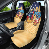 American Flag Ice Cream Drip Car Seat Cover 67 Meme Gen Alpha Slang Tee - Wonder Print Shop