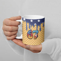 American Flag Ice Cream Drip Ceramic Mug 67 Meme Gen Alpha Slang Tee - Wonder Print Shop