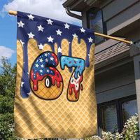 American Flag Ice Cream Drip Garden Flag 67 Meme Gen Alpha Slang Tee - Wonder Print Shop