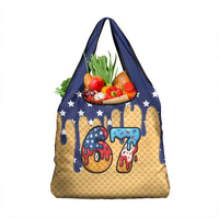 American Flag Ice Cream Drip Grocery Bag 67 Meme Gen Alpha Slang Tee - Wonder Print Shop