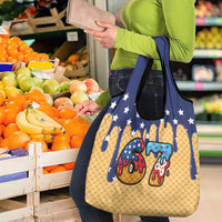 American Flag Ice Cream Drip Grocery Bag 67 Meme Gen Alpha Slang Tee - Wonder Print Shop