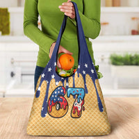 American Flag Ice Cream Drip Grocery Bag 67 Meme Gen Alpha Slang Tee - Wonder Print Shop