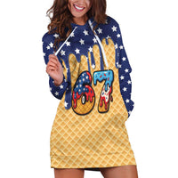 American Flag Ice Cream Drip Hoodie Dress 67 Meme Gen Alpha Slang Tee - Wonder Print Shop