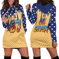 American Flag Ice Cream Drip Hoodie Dress 67 Meme Gen Alpha Slang Tee - Wonder Print Shop