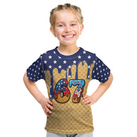 American Flag Ice Cream Drip Kid T Shirt 67 Meme Gen Alpha Slang Tee - Wonder Print Shop