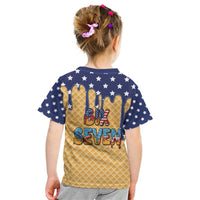 American Flag Ice Cream Drip Kid T Shirt 67 Meme Gen Alpha Slang Tee - Wonder Print Shop