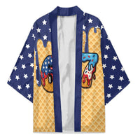 American Flag Ice Cream Drip Kimono 67 Meme Gen Alpha Slang Tee - Wonder Print Shop