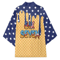American Flag Ice Cream Drip Kimono 67 Meme Gen Alpha Slang Tee - Wonder Print Shop