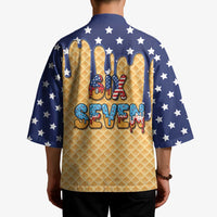 American Flag Ice Cream Drip Kimono 67 Meme Gen Alpha Slang Tee - Wonder Print Shop