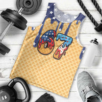 American Flag Ice Cream Drip Men Tank Top 67 Meme Gen Alpha Slang Tee - Wonder Print Shop