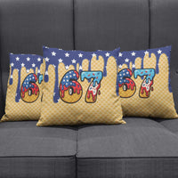 American Flag Ice Cream Drip Pillow Cover 67 Meme Gen Alpha Slang Tee - Wonder Print Shop