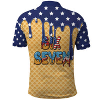 American Flag Ice Cream Drip Polo Shirt 67 Meme Gen Alpha Slang Tee - Wonder Print Shop