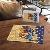 American Flag Ice Cream Drip Puzzle 67 Meme Gen Alpha Slang Tee - Wonder Print Shop