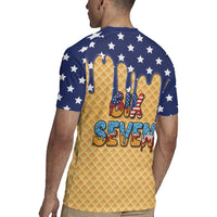 American Flag Ice Cream Drip Rugby Jersey 67 Meme Gen Alpha Slang Tee - Wonder Print Shop