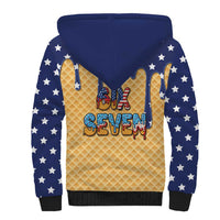 American Flag Ice Cream Drip Sherpa Hoodie 67 Meme Gen Alpha Slang Tee - Wonder Print Shop
