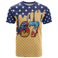 American Flag Ice Cream Drip T Shirt 67 Meme Gen Alpha Slang Tee - Wonder Print Shop