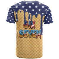American Flag Ice Cream Drip T Shirt 67 Meme Gen Alpha Slang Tee - Wonder Print Shop
