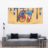 American Flag Ice Cream Drip Tapestry 67 Meme Gen Alpha Slang Tee - Wonder Print Shop