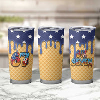 American Flag Ice Cream Drip Tumbler Cup 67 Meme Gen Alpha Slang Tee - Wonder Print Shop