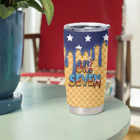 American Flag Ice Cream Drip Tumbler Cup 67 Meme Gen Alpha Slang Tee - Wonder Print Shop