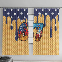 American Flag Ice Cream Drip Window Curtain 67 Meme Gen Alpha Slang Tee - Wonder Print Shop