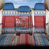 Faroe Islands Viking Santa Christmas Back Car Seat Cover Funny Reindeer Norse Xmas - Wonder Print Shop