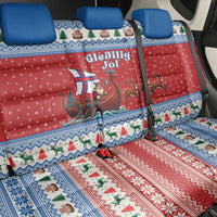 Faroe Islands Viking Santa Christmas Back Car Seat Cover Funny Reindeer Norse Xmas - Wonder Print Shop