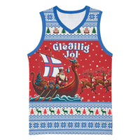 Faroe Islands Viking Santa Christmas Basketball Jersey Funny Reindeer Norse Xmas - Wonder Print Shop