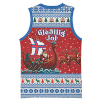 Faroe Islands Viking Santa Christmas Basketball Jersey Funny Reindeer Norse Xmas - Wonder Print Shop