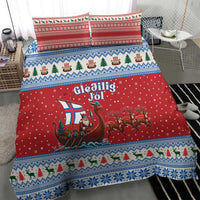 Faroe Islands Viking Santa Christmas Bedding Set Funny Reindeer Norse Xmas - Wonder Print Shop