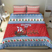 Faroe Islands Viking Santa Christmas Bedding Set Funny Reindeer Norse Xmas - Wonder Print Shop