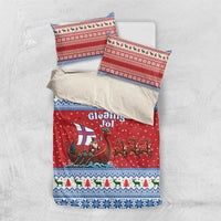 Faroe Islands Viking Santa Christmas Bedding Set Funny Reindeer Norse Xmas - Wonder Print Shop