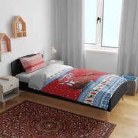 Faroe Islands Viking Santa Christmas Bedding Set Funny Reindeer Norse Xmas - Wonder Print Shop