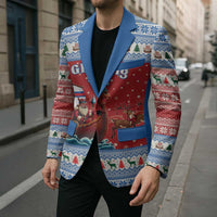 Faroe Islands Viking Santa Christmas Blazer Funny Reindeer Norse Xmas - Wonder Print Shop