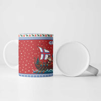 Faroe Islands Viking Santa Christmas Ceramic Mug Funny Reindeer Norse Xmas - Wonder Print Shop