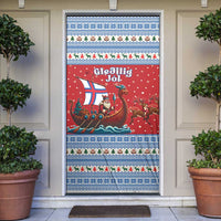 Faroe Islands Viking Santa Christmas Door Cover Funny Reindeer Norse Xmas - Wonder Print Shop