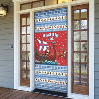 Faroe Islands Viking Santa Christmas Door Cover Funny Reindeer Norse Xmas - Wonder Print Shop